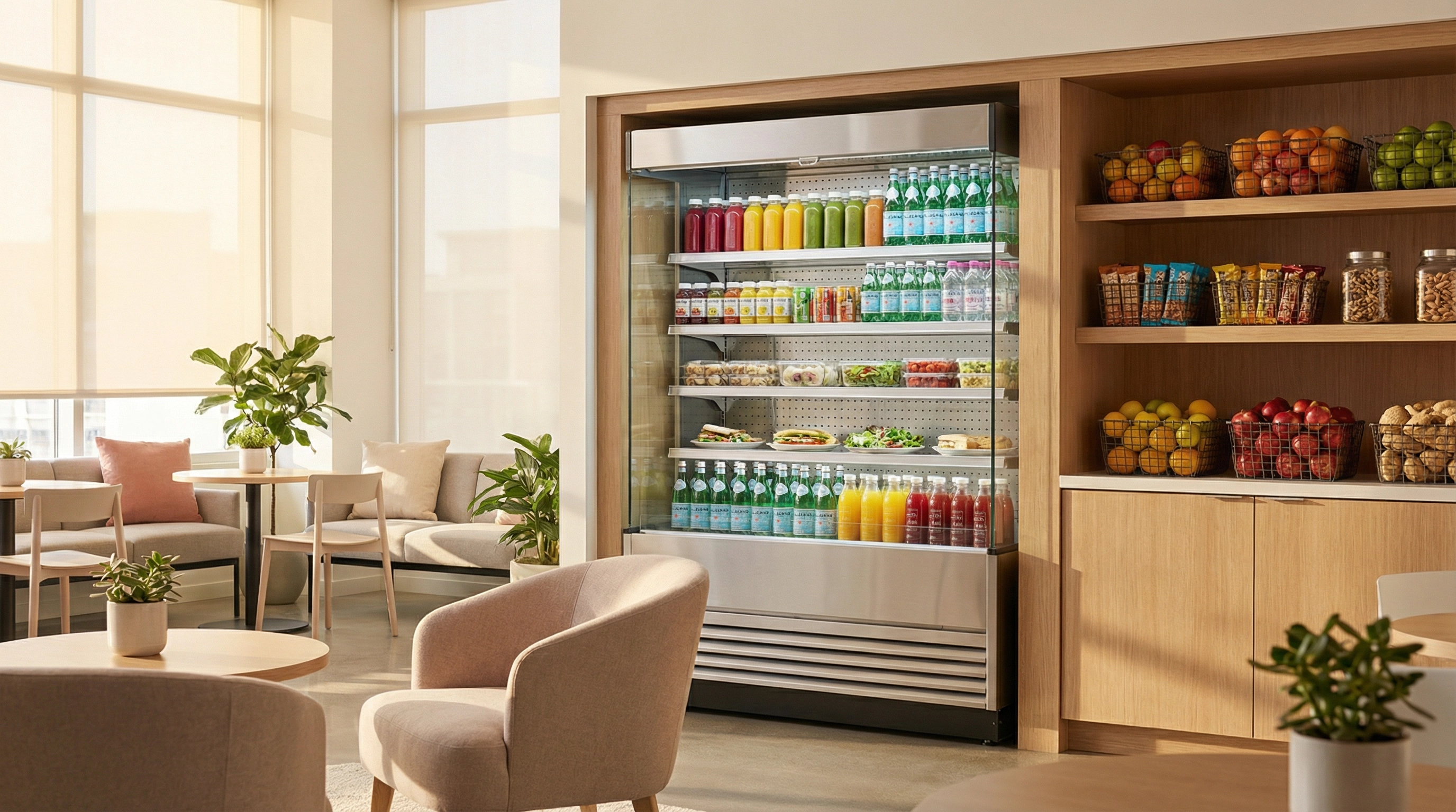 Modern Office Breakroom with Micromarket